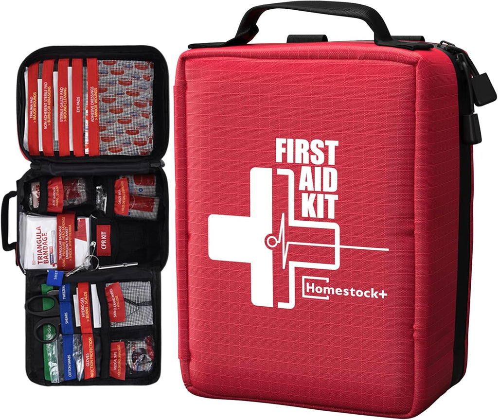First Aid Kits - Compact First Aid Kit with Labelled Compartments Molle System Premium Emergency Kits for Home