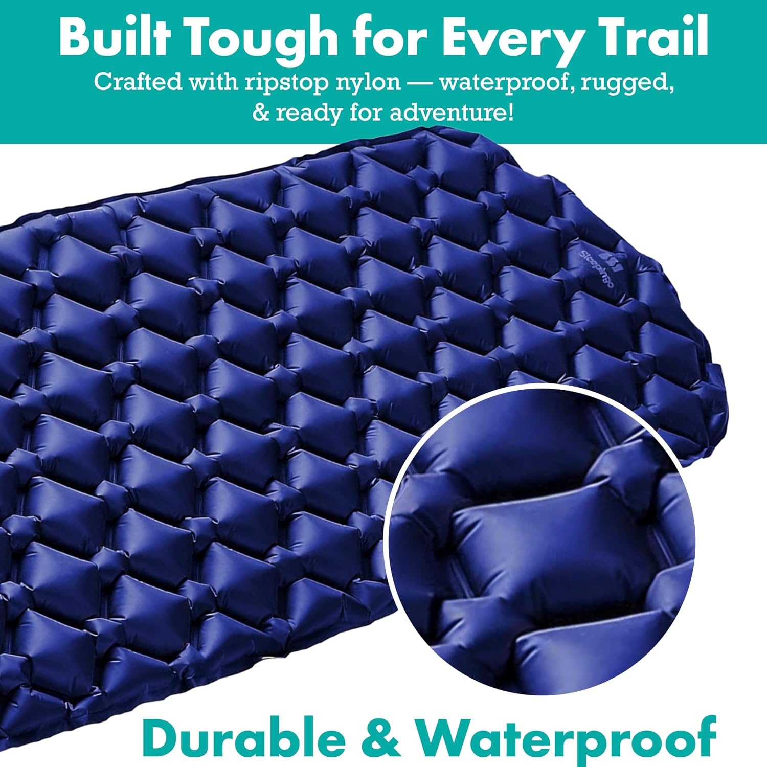 Ultralight Sleeping Mat - Inflatable & Compact Camping Air Mattress for Backpacking, Hiking- New