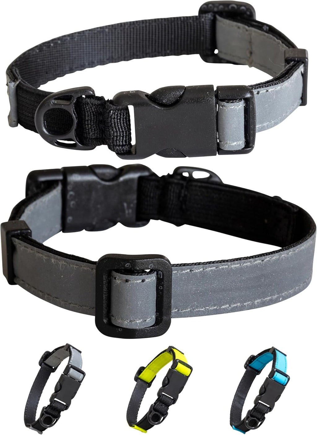 Reflective Silver Stretch Cat Collar – Escape-Safe Alternative to Breakaway