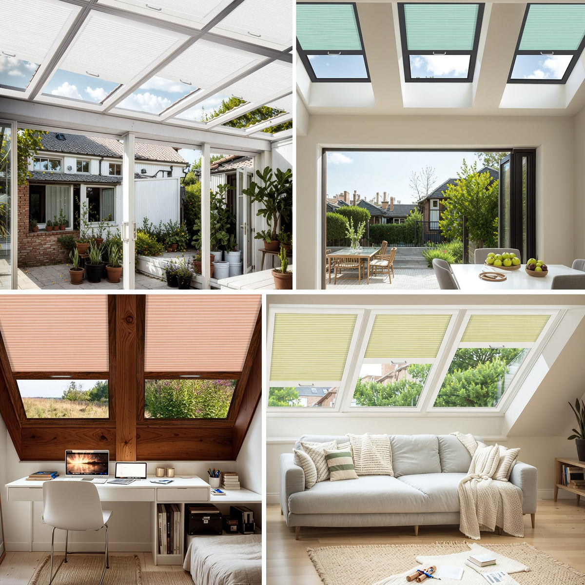 Skylight Shades Skylight Blinds Cordless Cellular Shades for Windows