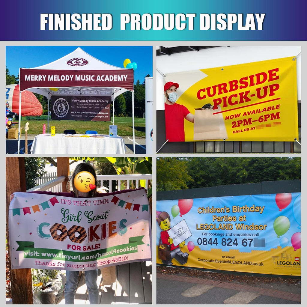 Custom Vinyl Banner | 2'X1' to 20'X10' | Personalized Signs for Business, Birthdays, Weddings, Events, Outdoor &