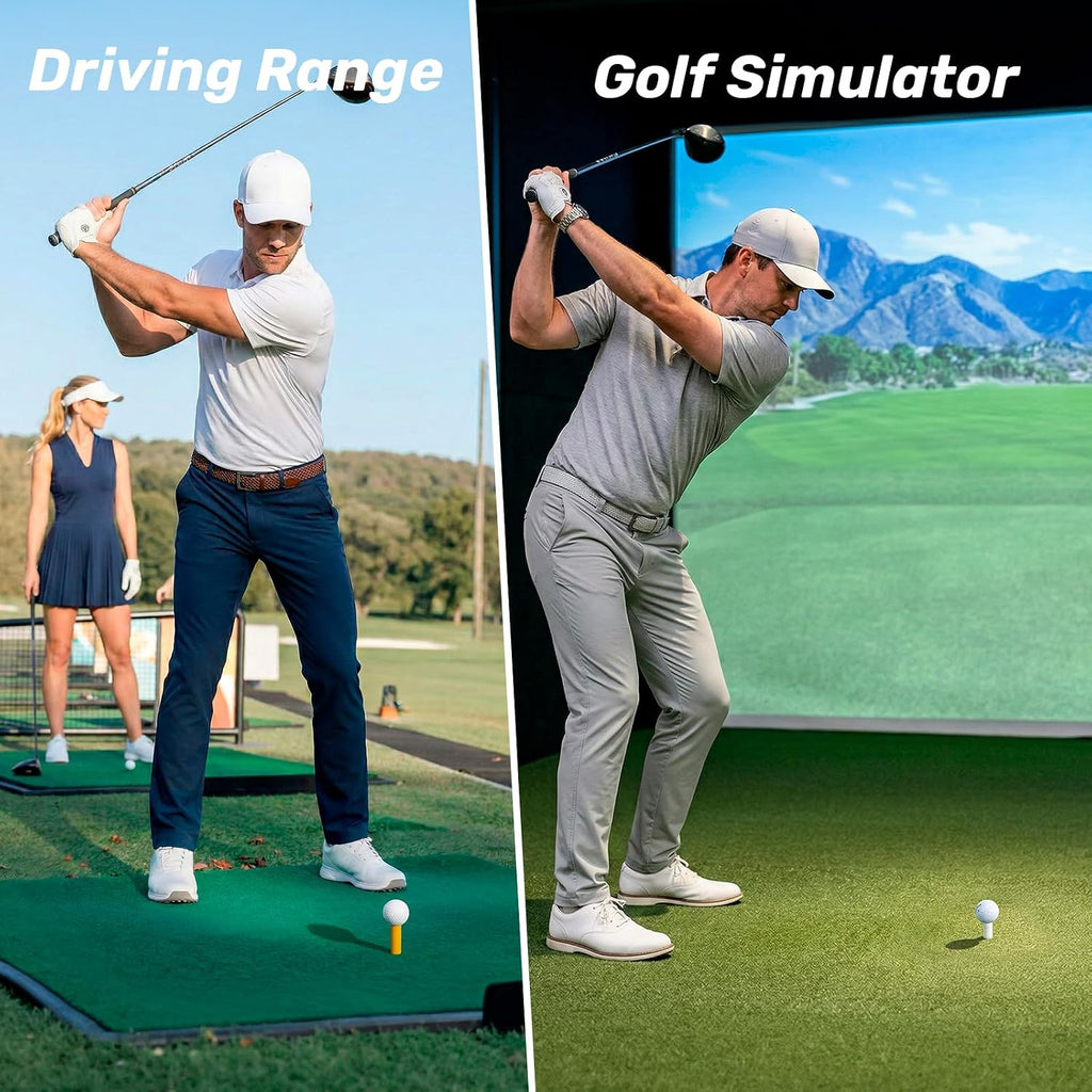 Golf Mat Tee Set, 5/11 Pack Rubber Tees with 40 Pack Bamboo Golf Tees for Practice Mats, Driving Range & Golf Simulator