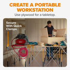 Centipede Folding Work Table 4x8 ft Portable Workbench for Garage
