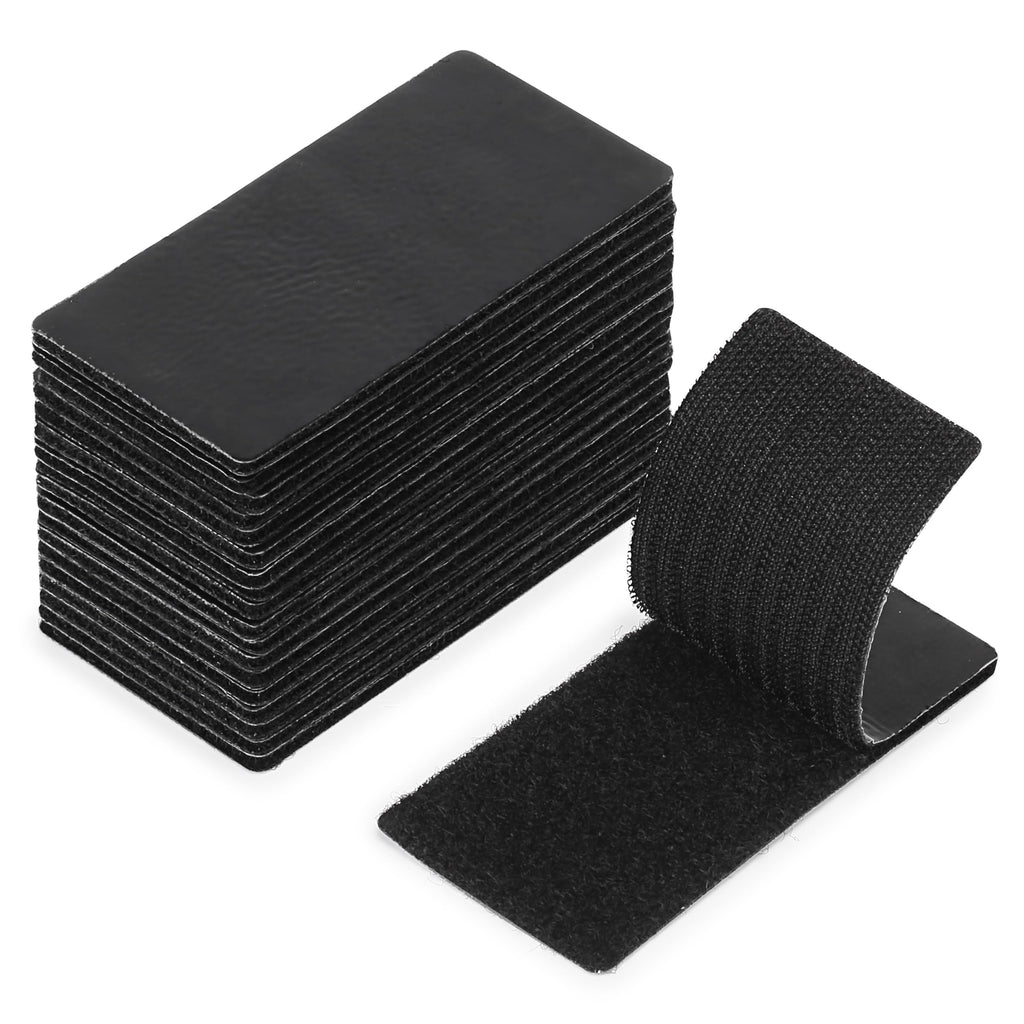 Bates 2' x 4' Heavy Duty Hook & Loop Tape, 20 pcs with Double Sided Adhesive