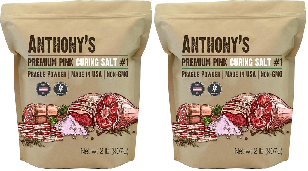 Pink Curing Salt No.1, 2 lb, Gluten Free, Prague Powder, Made in USA (Pack of 2)
