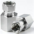 2 Pack Hydraulic Swivel Adapter Straight Fitting, 1/2" NPTF × 1/2" JIC