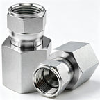 2 Pack Hydraulic Swivel Adapter Straight Fitting, 1/2" NPTF × 1/2" JIC