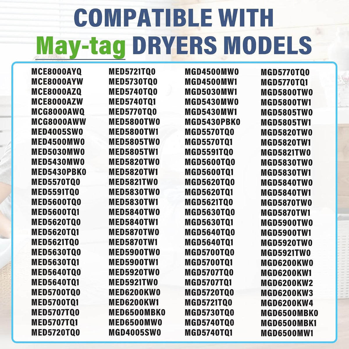 MED5740TQ0 MGD4500MW1 PYET444AYW MED5620TQ0 Dryer Belt Fit for May-tag