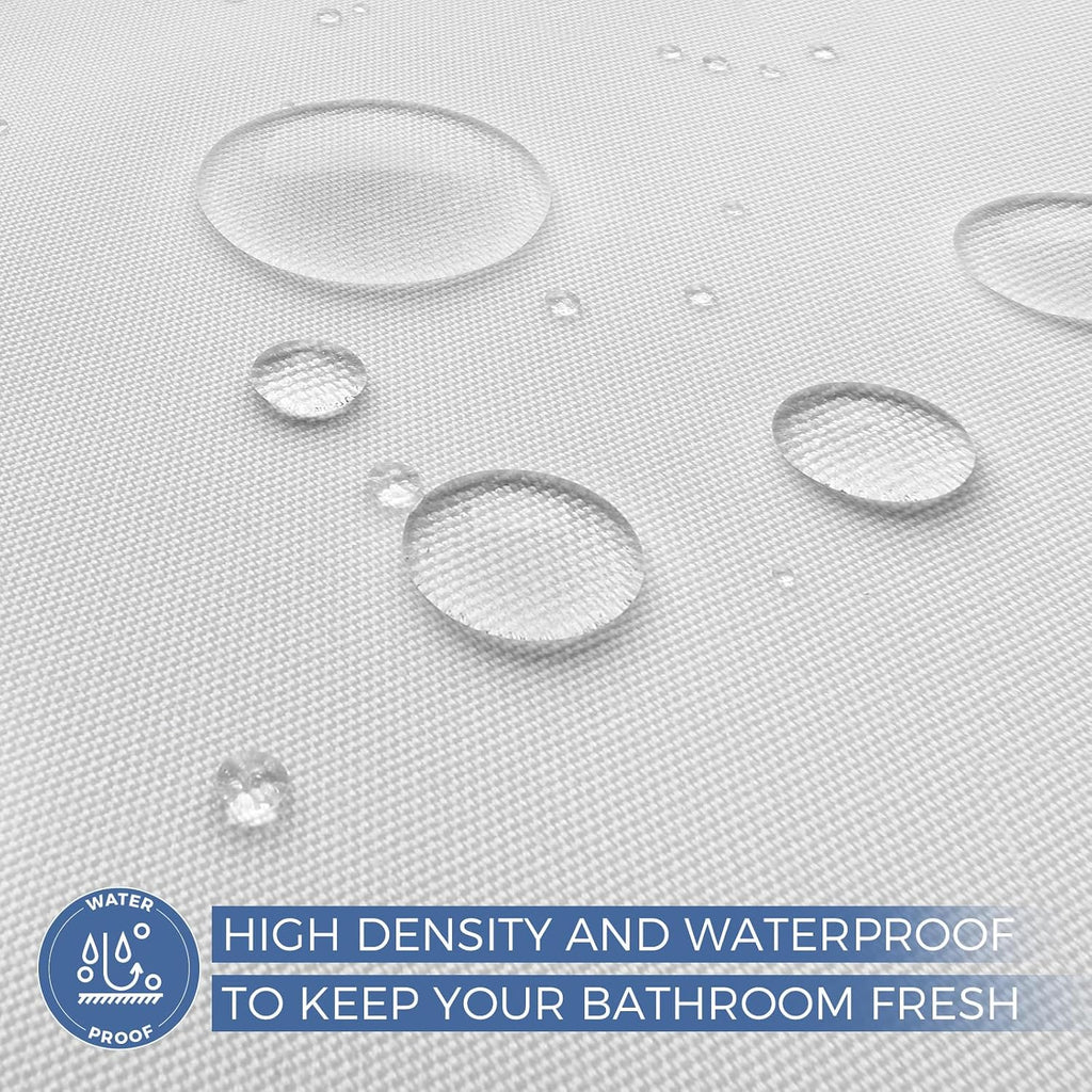 Waterproof Fabric Shower Curtain Liner, Soft Cloth Shower Liner with 3 Magnets, Machine Washable & Hotel Quality