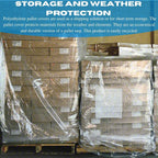 2 Mil Clear Pallet Covers - 60" x 155" - Heavy Duty Construction Grade Strength - Polyethylene Pallet Bags - Outdoor
