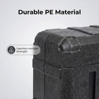5U Rack Case 13.7" | Complete Wireless System Case, Adjustable Rails 9"–13", Extra-Deep Lids, Watertight PE