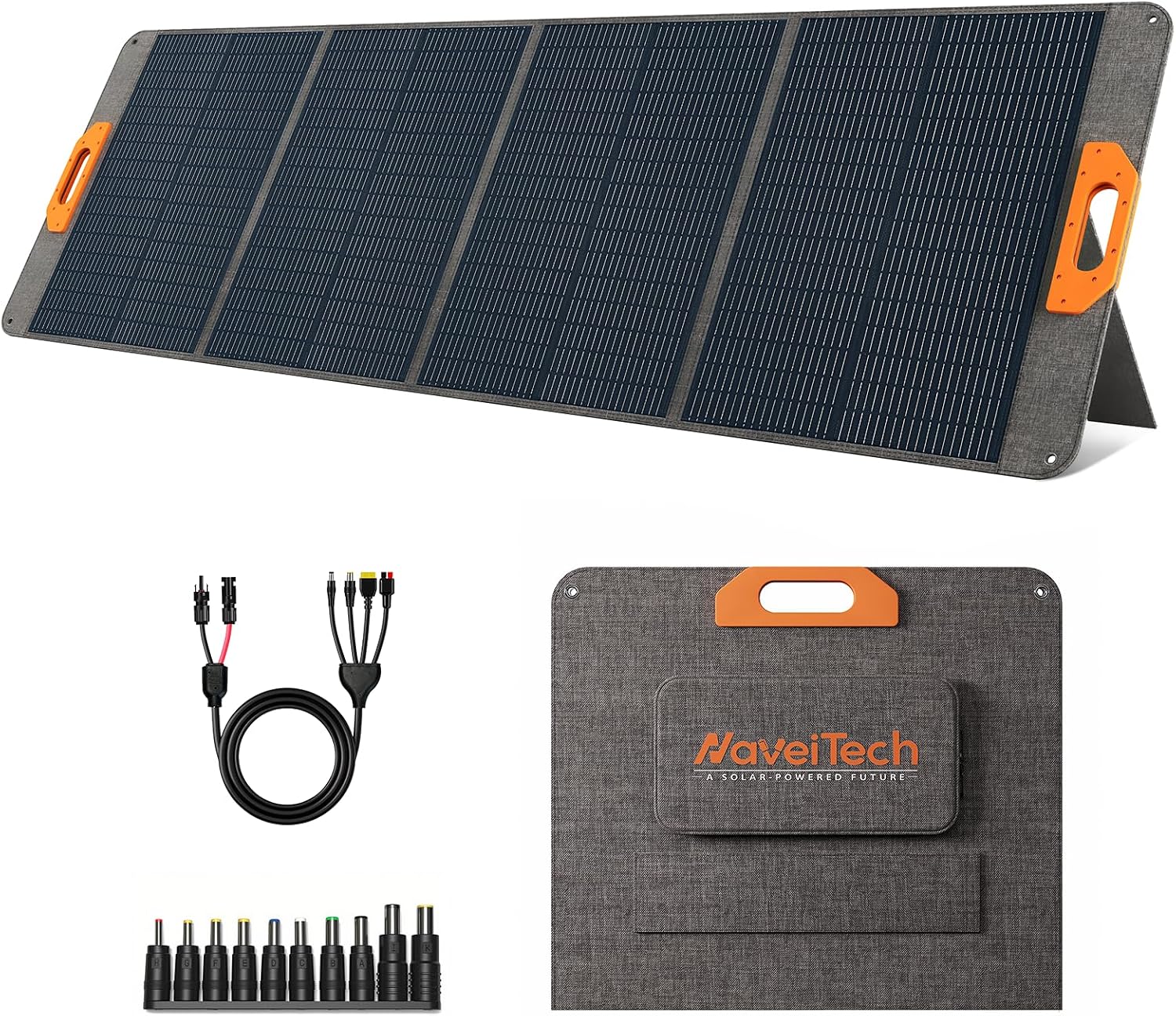 200W Portable Solar Panel, 25% High Efficiency Foldable Solar Panel Charger for Power Station, for Power Station