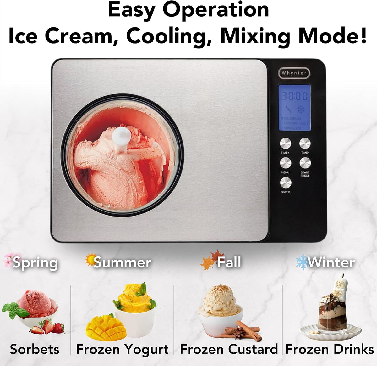 Automatic Ice Cream Maker, 2.1 Qt, ICM-200LS