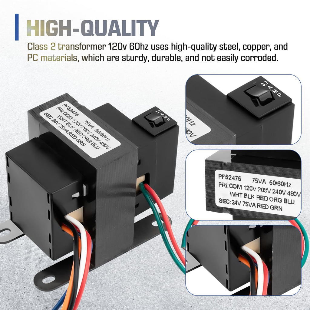 Pf52475 75VA Multi-Tap Class 2 Foot Mount Transformer Fit for Packard