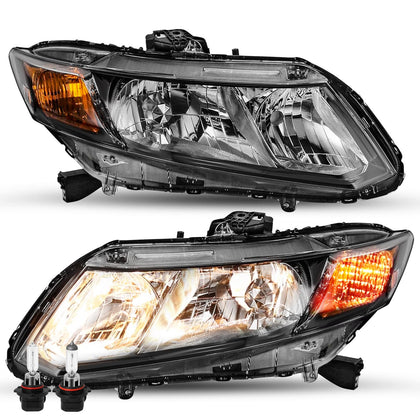 Halogen Headlight Assembly for 2012-2015 Honda Civic Sedan 4-Door