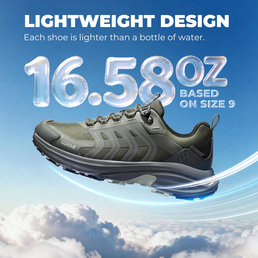 Men's Waterproof Lightweight Hiking Shoes,Army Green,10.5