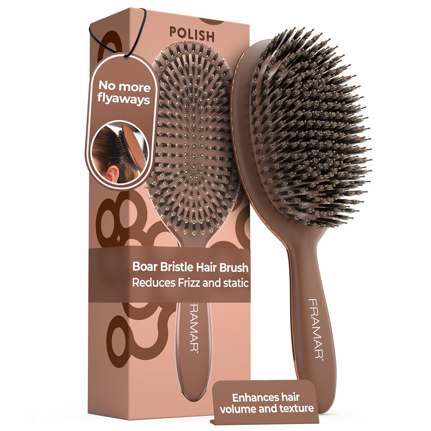 Soft Boar Bristle Hair Brush For Women, Boars Hair Brush For Women | Boar Brush For Fine Hair, Hairbrush For Fine