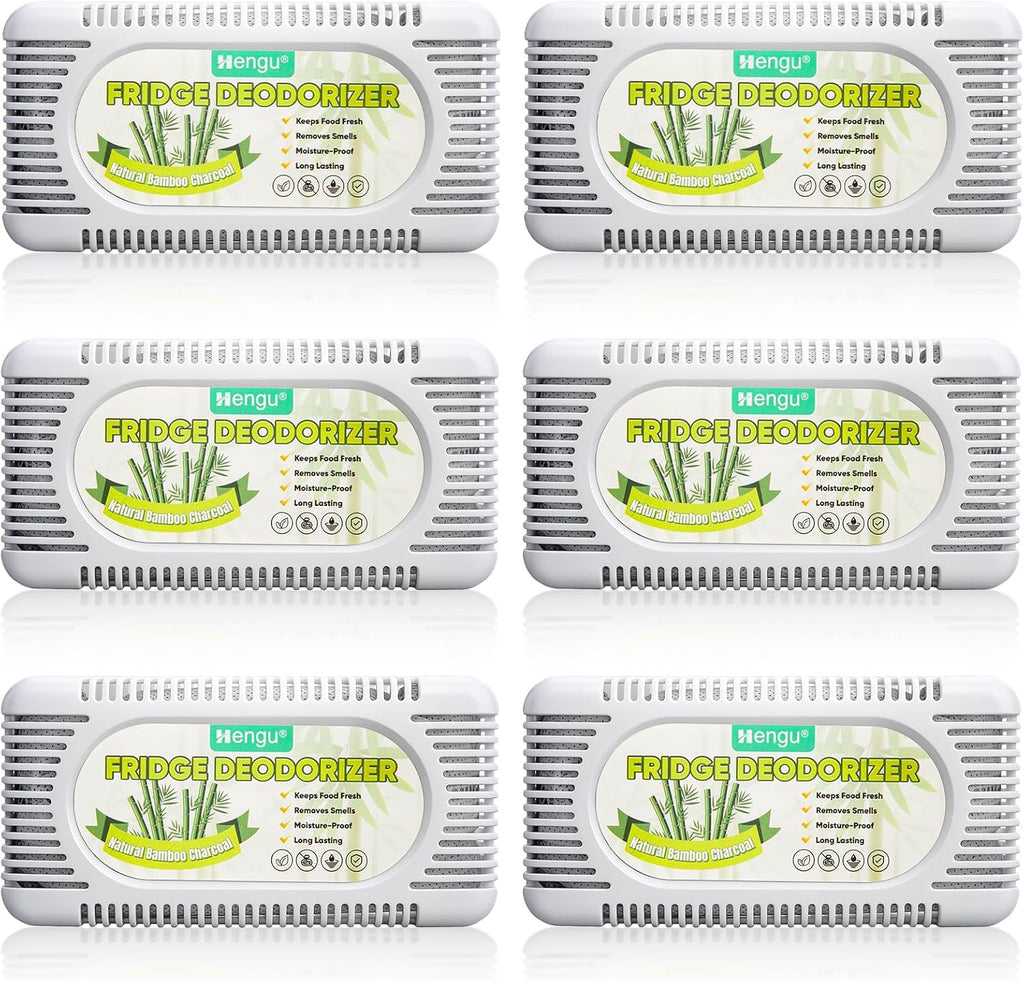 Fridge Deodorizer 6 Pack Activated Charcoal Refrigerator Deodorizer