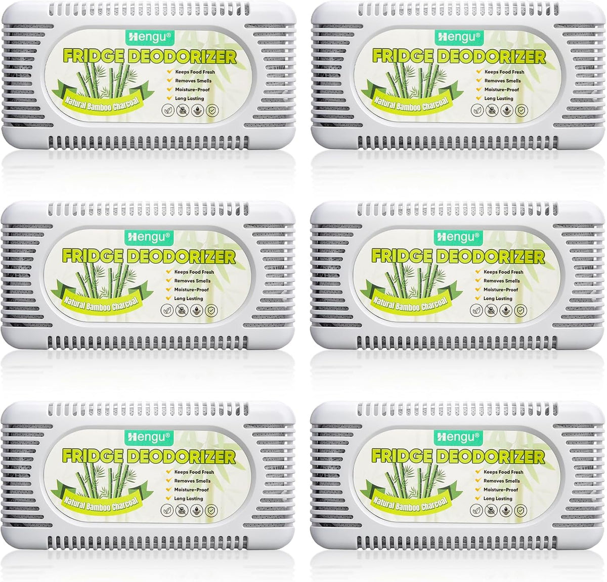 Fridge Deodorizer 6 Pack Activated Charcoal Refrigerator Deodorizer
