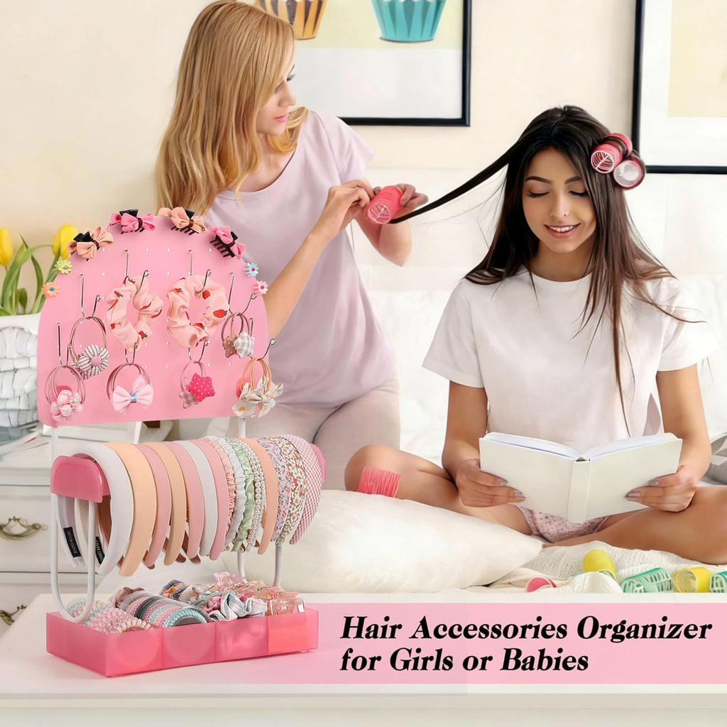 Hair Accessories Organizer,Acrylic Headband Holder Organizer,Versatile Hair Tie Holder for Girls,Baby, Women,Headband