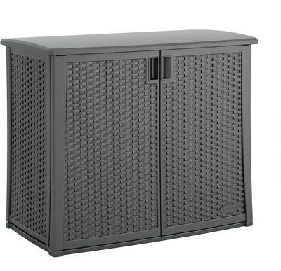 Lockable Outdoor Cabinet Storage for Patio, Garden and Backyard, 97 Gal, Cool Gray