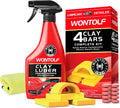 Heavy Duty Car Clay Bars Auto Detailing Clay Luber Synthetic Lubricant Kit, 4 Clay Bars, Clay Bar Lubricant Tablets
