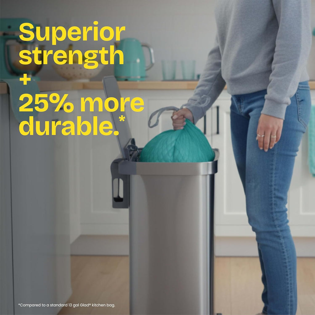 ForceFlex MaxStrength Kitchen Trash Bags, 13 Gal, Bahama Bliss Febreze, 90 Ct (Pack May Vary)