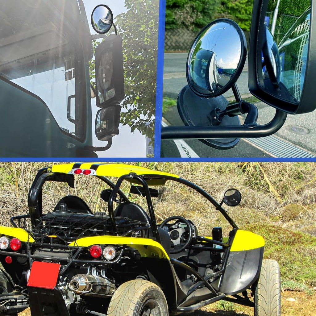 Convex Mirror for Truck with Bracket, Truck Blind Spot Mirrors Universal 360° Adjustable Round Spot Mirrors for