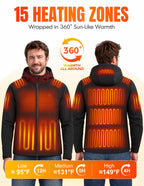 Heated Jacket for Men with 16000mAh Battery Pack Winter Coat