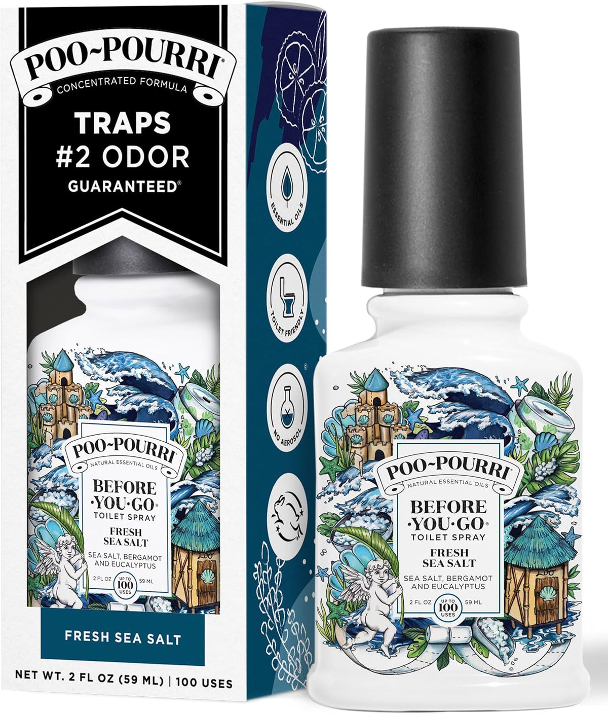 Before-You-Go Toilet Spray, Fresh Sea Salt, 2 Fl Oz