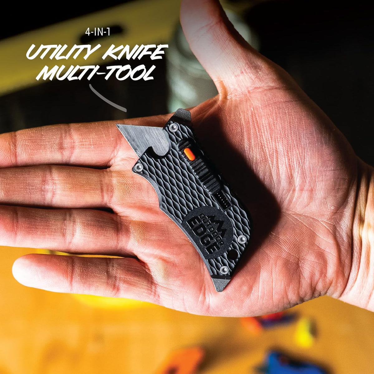 SlideWinder - Utility Knife Multitool with Standard Replaceable Razor Blade, Screwdrivers, Prybar, Bottle Opener and