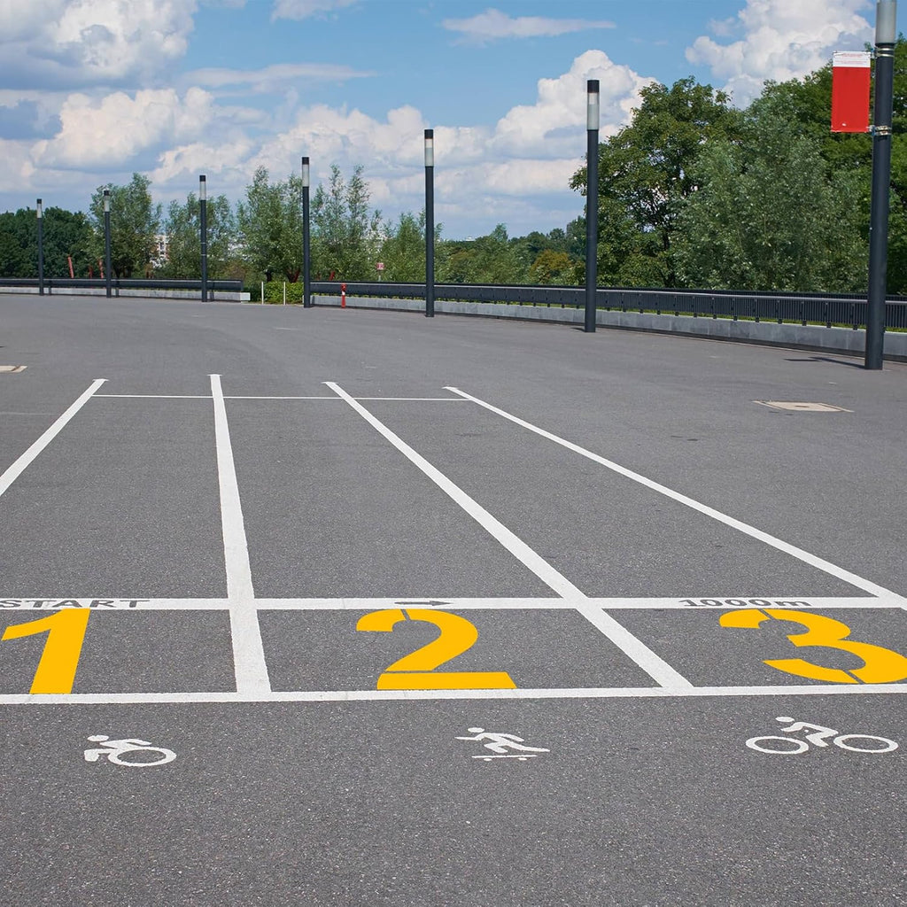 32 Inch Large Number Stencils Set 0-9 Address Pavement Templates Reusable Number Stencil Kit for Address Parking Lot