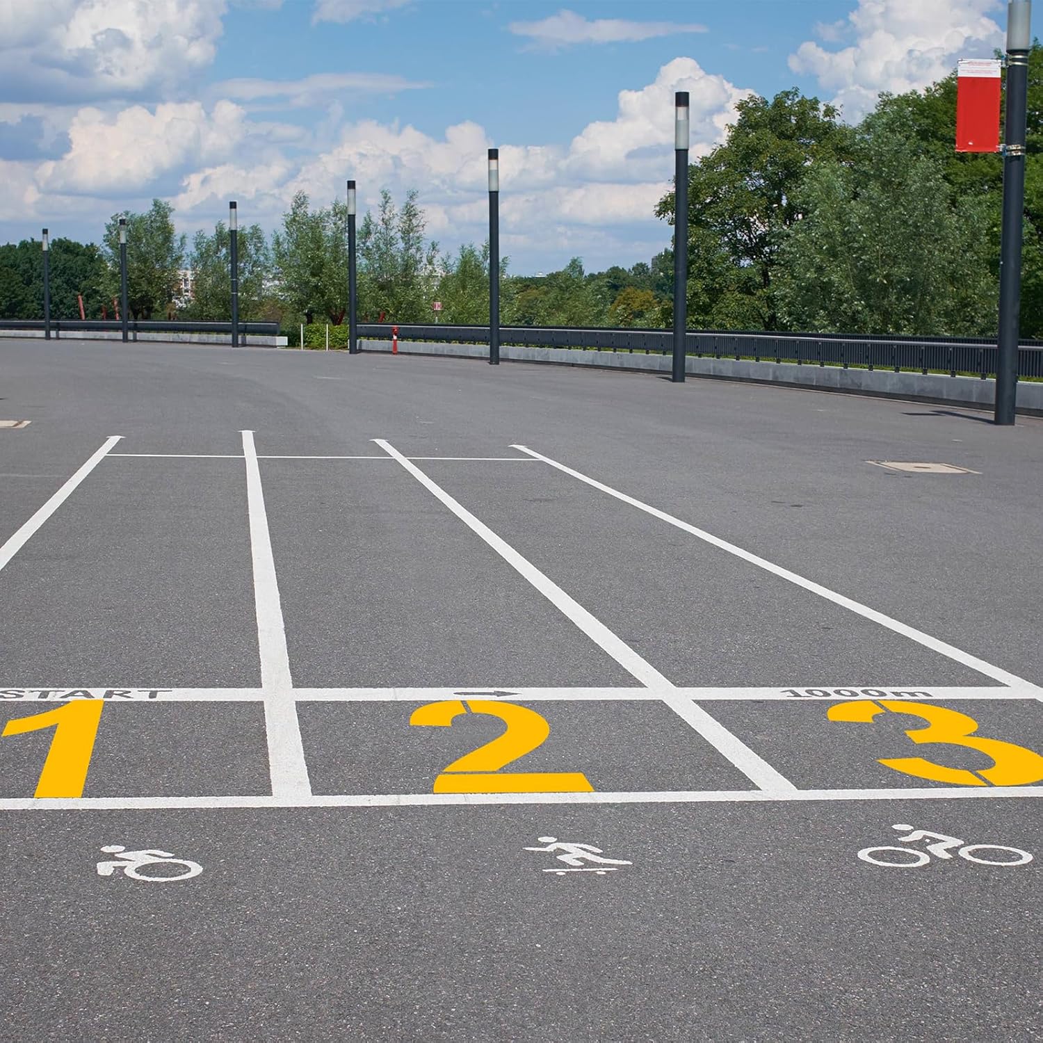 32 Inch Large Number Stencils Set 0-9 Address Pavement Templates Reusable Number Stencil Kit for Address Parking Lot