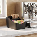 Black Sugar Packet Holder for Coffee Bar Drink Packet Organizer Tea Box