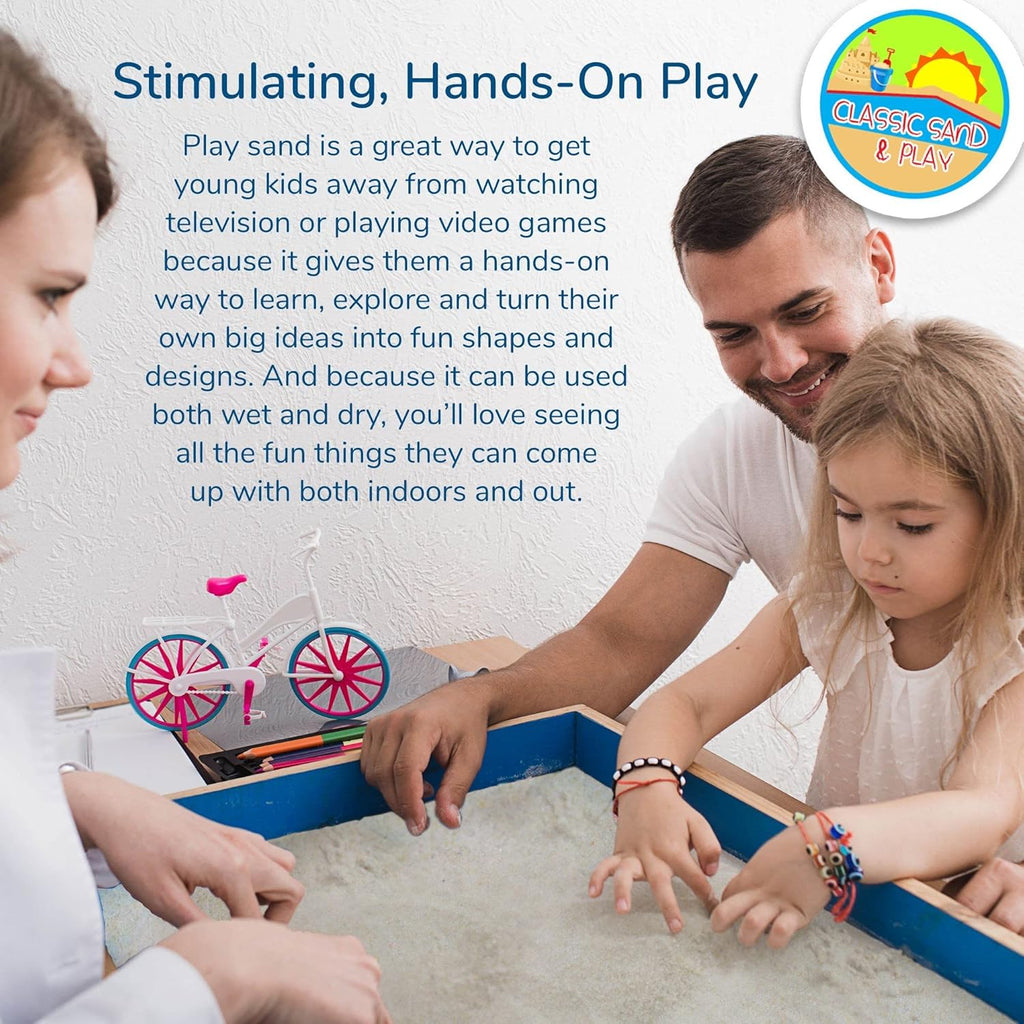Classic Sand and Play Sand for Sandbox, Table, Therapy, and Outdoor Use, 20 lb. Bag, Natural, Non-Toxic, Wet Castle