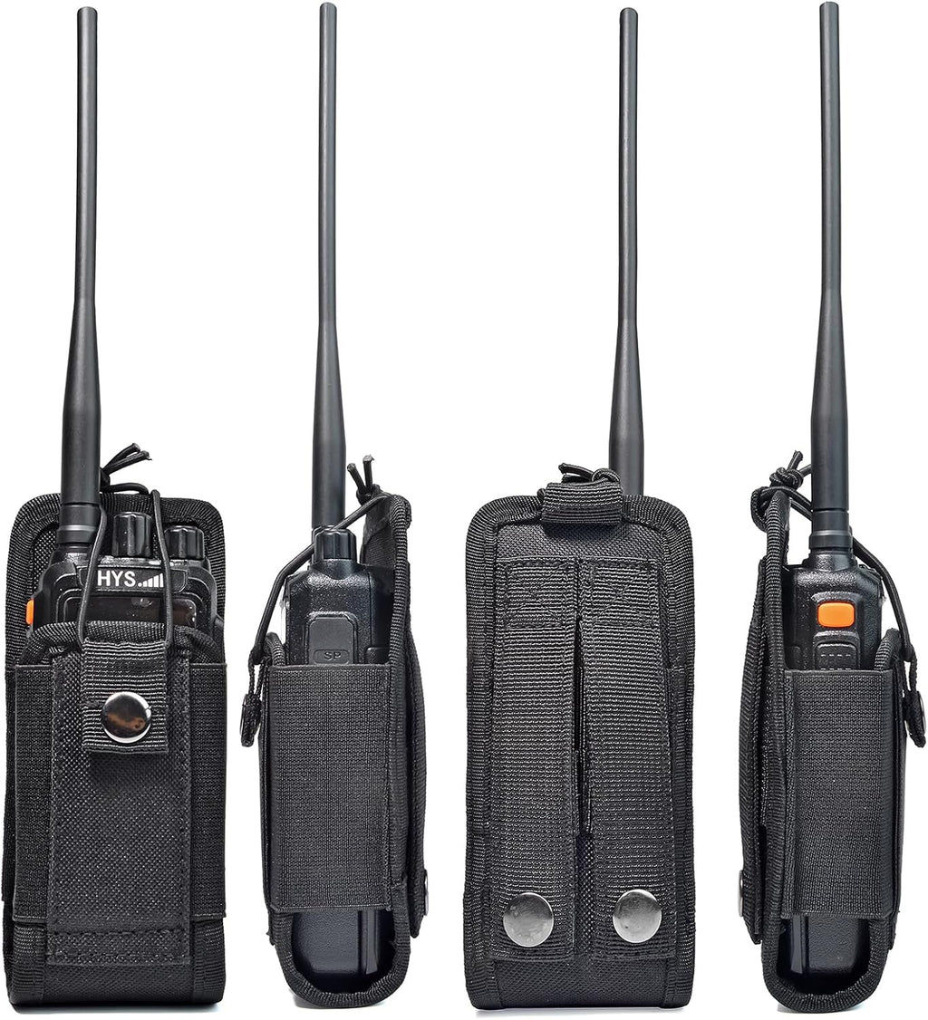 Radio Holster Molle Radio Pouch for Tactical Vest Duty Belt, Universal Two Way Radio Case Holder for Baofeng Kenwood
