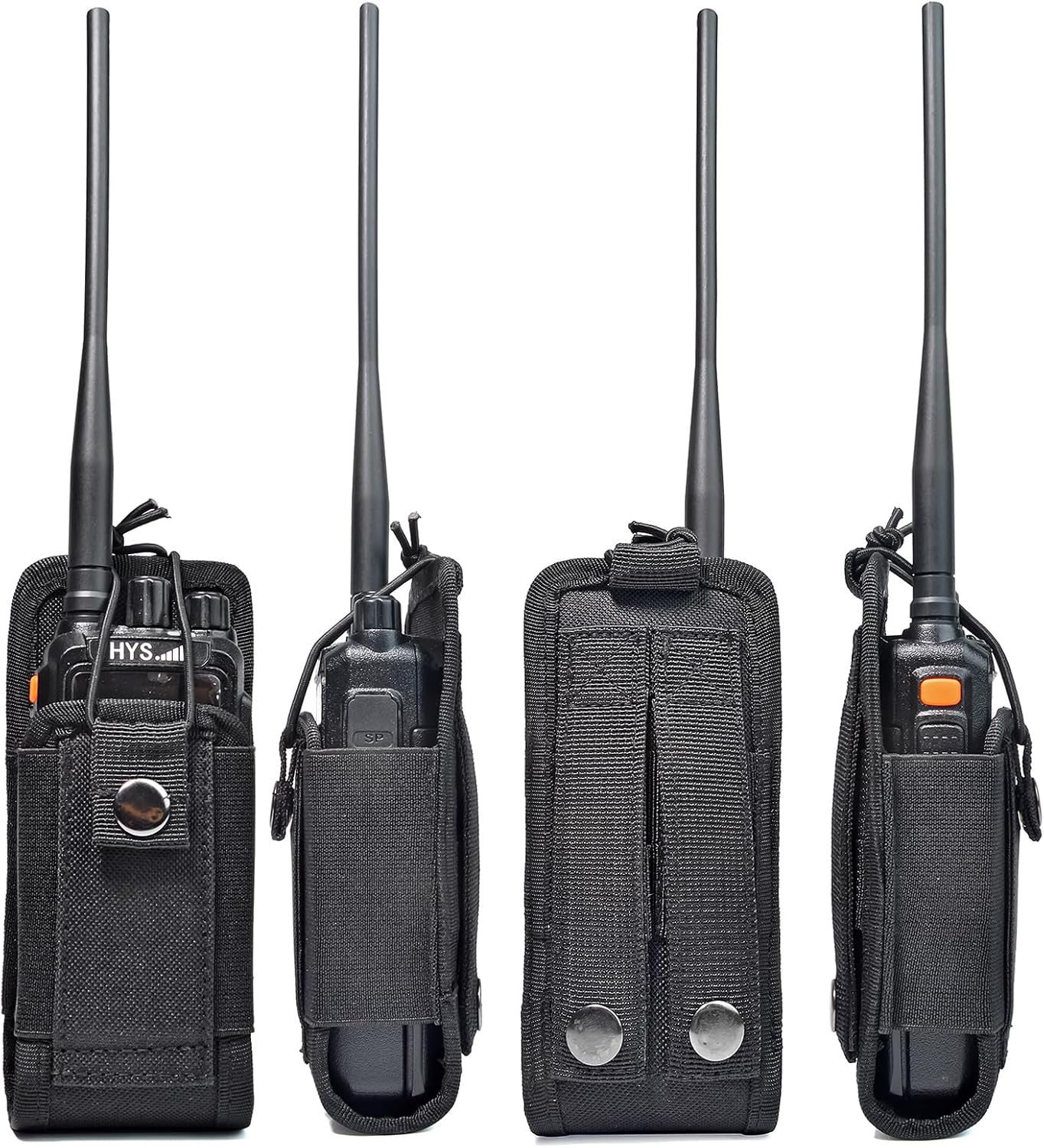 Radio Holster Molle Radio Pouch for Tactical Vest Duty Belt, Universal Two Way Radio Case Holder for Baofeng Kenwood