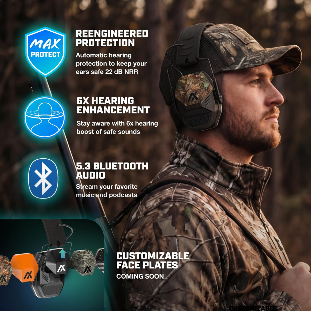 MX II PRO Bluetooth Earmuffs for Work, Hunting, Shooting