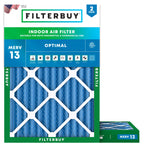 14x20x2 Air Filter MERV 13 Smoke & Allergy Defense (2-Pack)