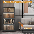 208QT Stackable Storage Bins with Lids,Doors & Wheels