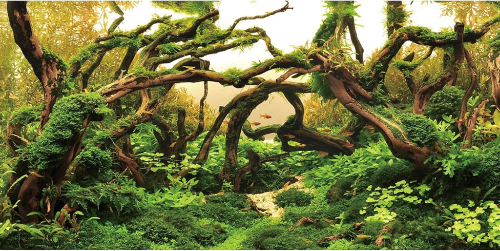 48x24 in Branches Aquarium Backdrop Aquatic Plant Fish Tank Background