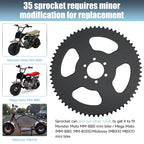 65 Tooth Sprocket 37mm Bore 35 Chain with 140 Links for CT100U DB30