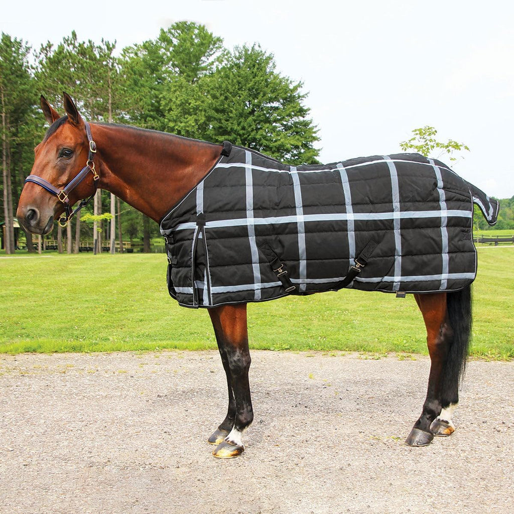 Highland 1200D Lightweight Stable Blanket (78, BlackPlaid)
