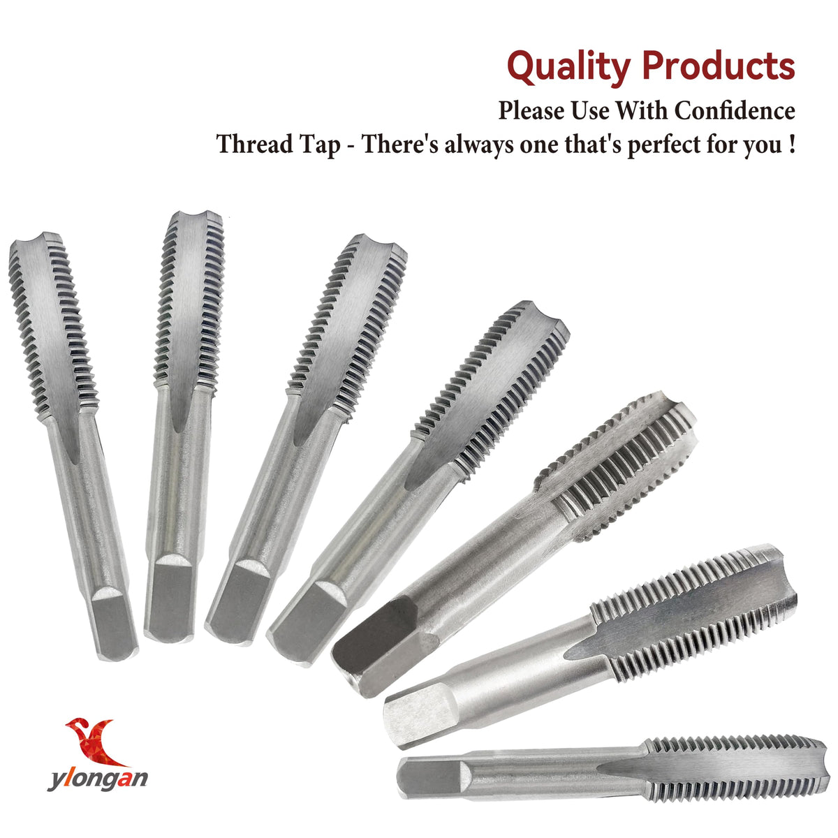 2Pcs M20x2.5 Metric Right-Hand Thread Tap, Hand Taper & Plug Tap Set