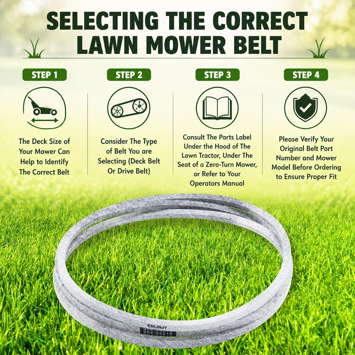 954-04219 Deck Belt 1/2" x 103" Replaces Cub Cadet 46 in Deck Belt