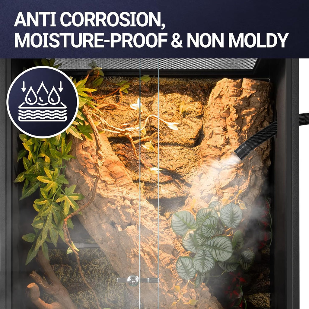 67 Gallon PVC Tall Reptile Tank, 24 x18x36 inch Large Reptile Terrarium for Gecko Lizard Chameleon Frog Snake