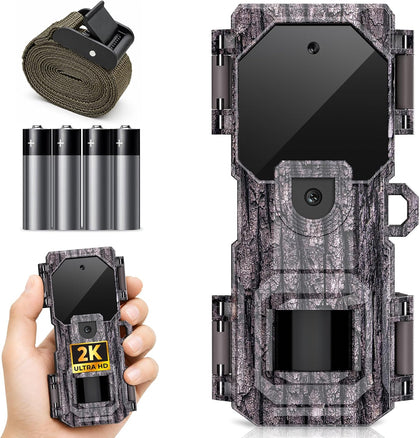 36MP 2K Mini Trail Camera with Secure Mounting, IP66 Waterproof | Game Camera with 0.1s Fast Trigger, Night Vision