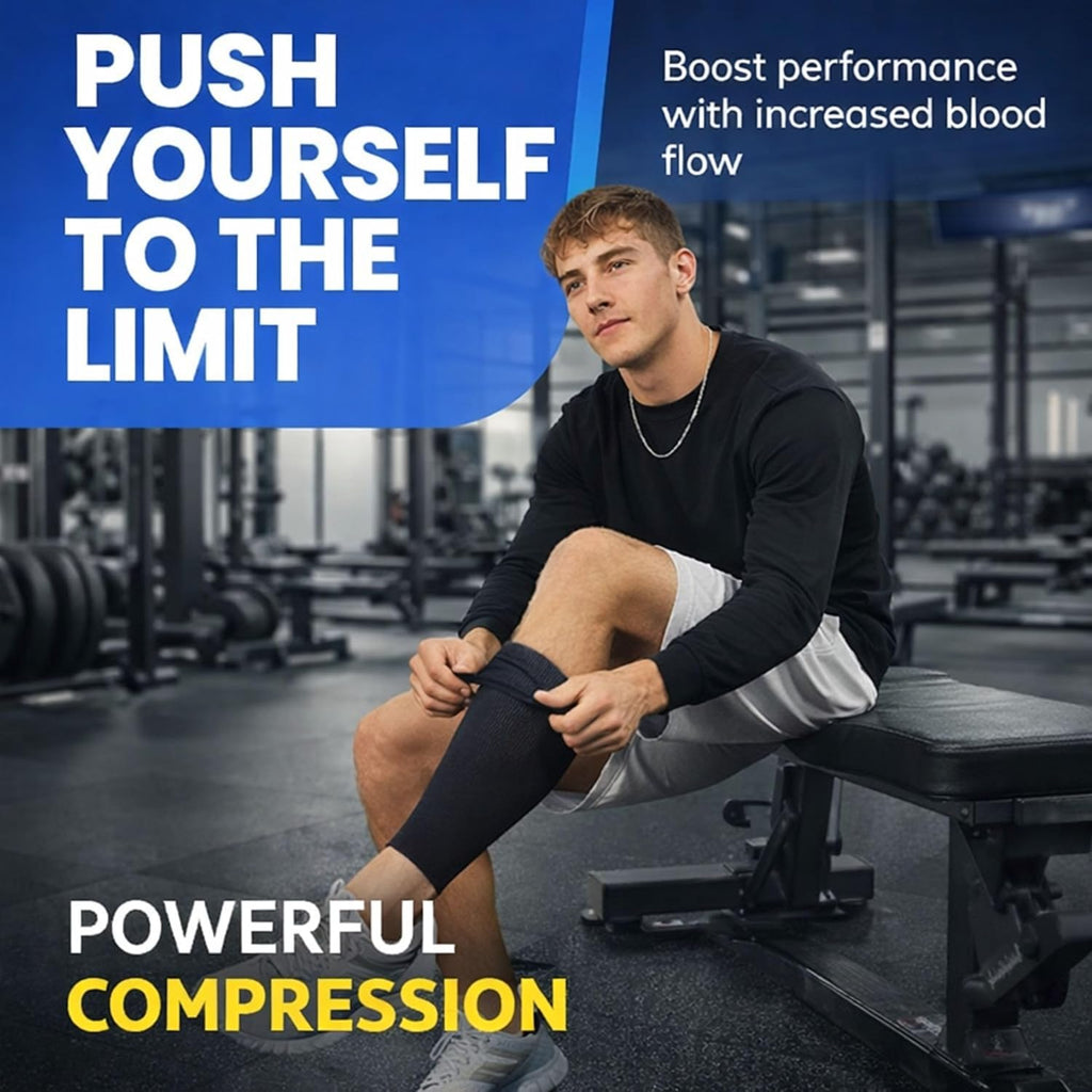 Calf Compression Sleeves and Leg Wraps for Shin Splint Support, Pain Relief for Running, Basketball, Cycling