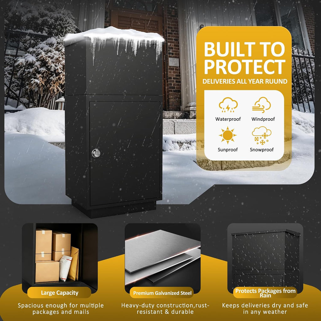 Package Delivery Box for Outside,Parcel Drop Box with Password Lock