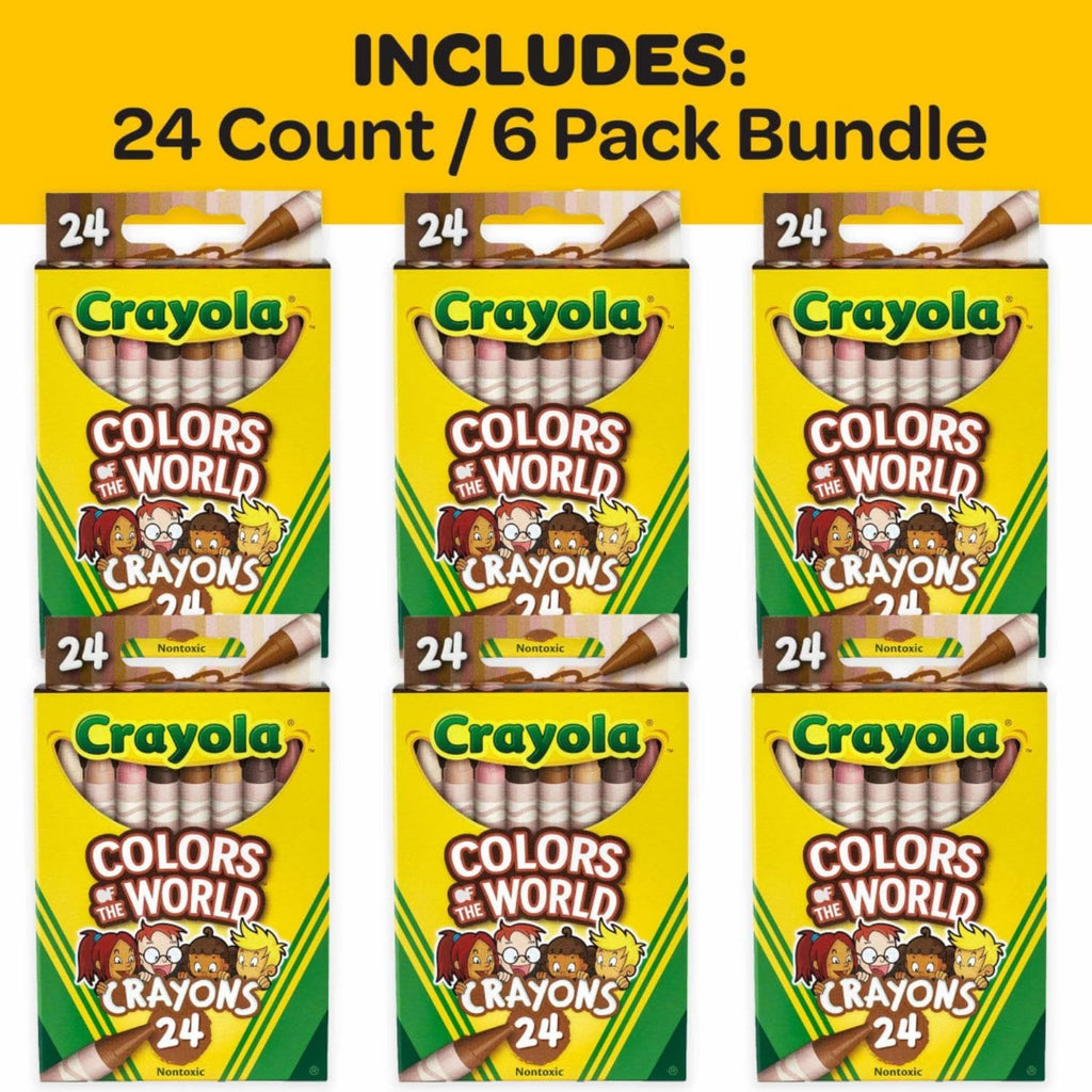 Colors of The World 6pk, Skin Color Bulk Crayon Set for Classroom